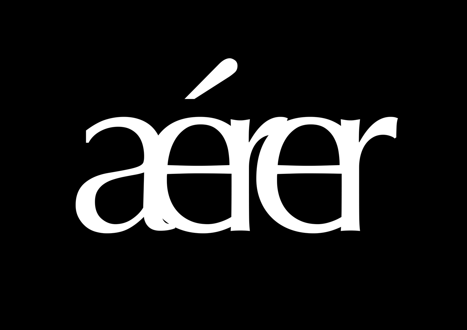 Aerer Developments logo with Black Background.